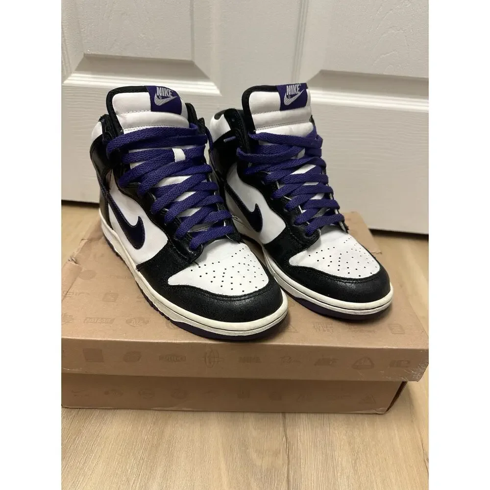 Nike Dunk High GS Purple Metallic & White 308319-151 Size 7Y Hard To Find 2008
